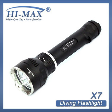 Professional deep dive 3000lm long distance 18650/26650 battery most powerful waterproof super torch flashlight